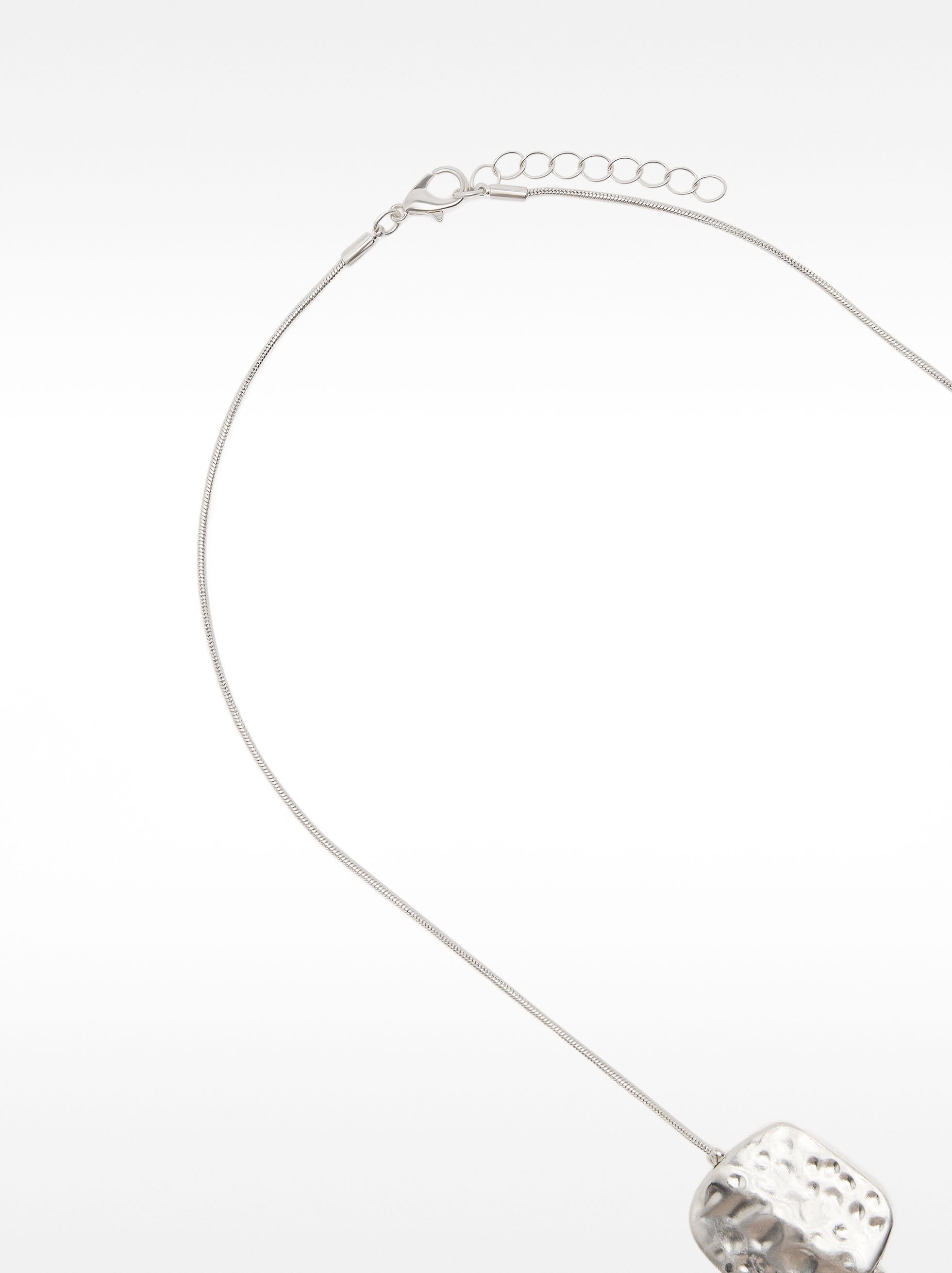 Collar Largo Plateado