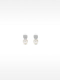 Pendientes Plateados Con Piedra