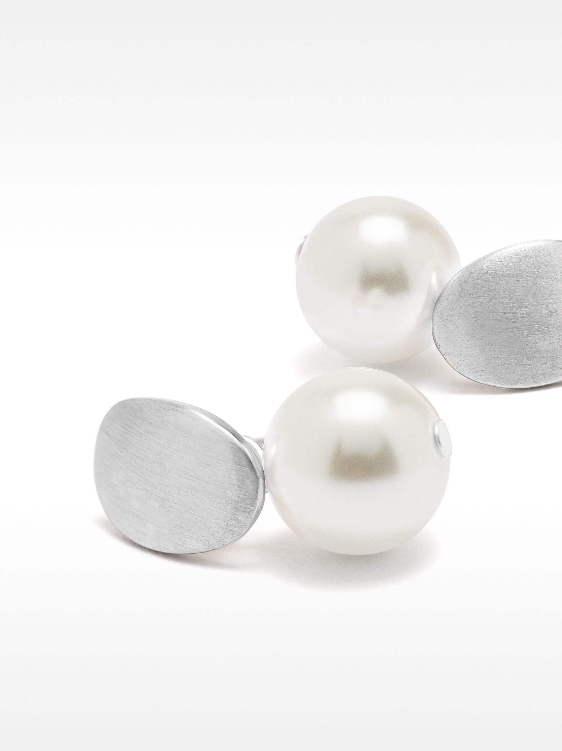 Pendientes Plateados Con Piedra
