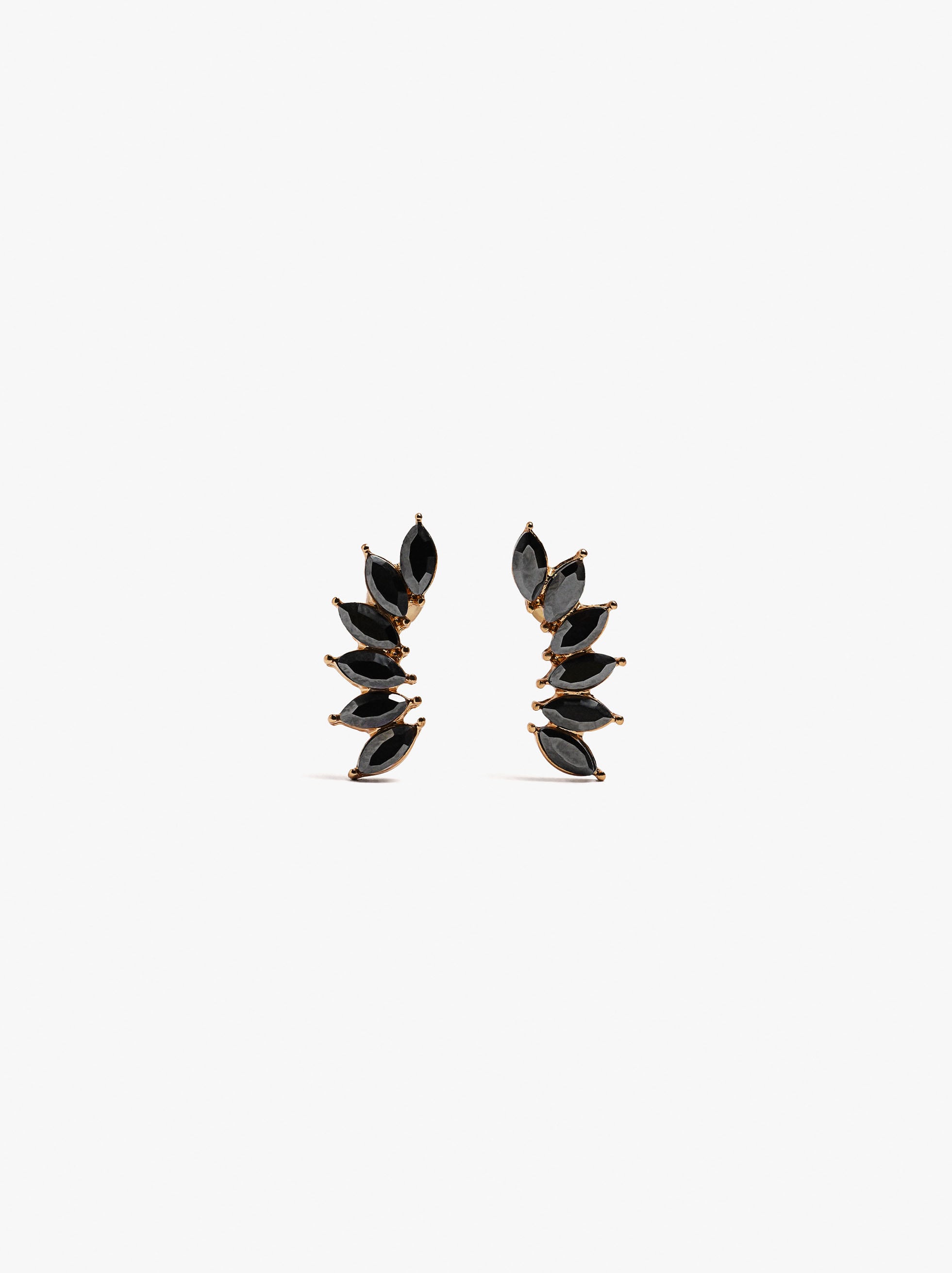 Pendientes Hojas Con Cristales