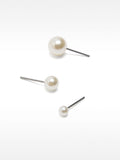 Set De Pendientes Cortos Perlas