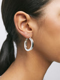 Pendientes De Aro Cortos Plateados