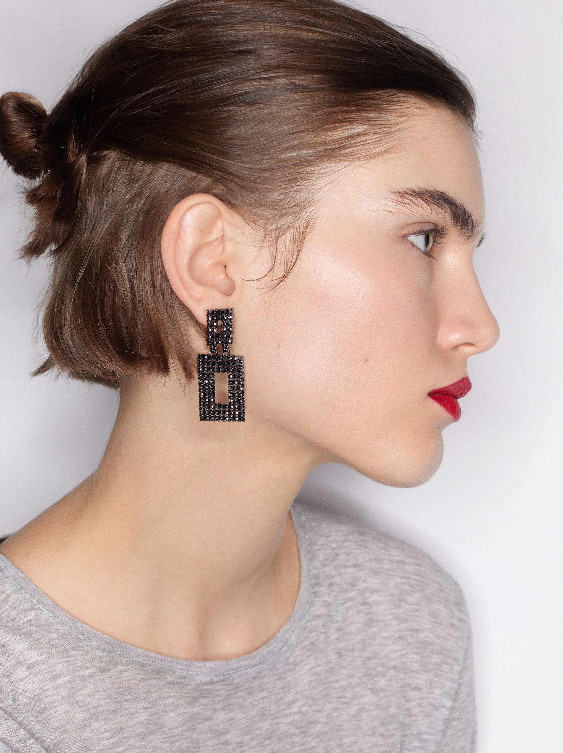 Pendientes Medianos Con Cristales
