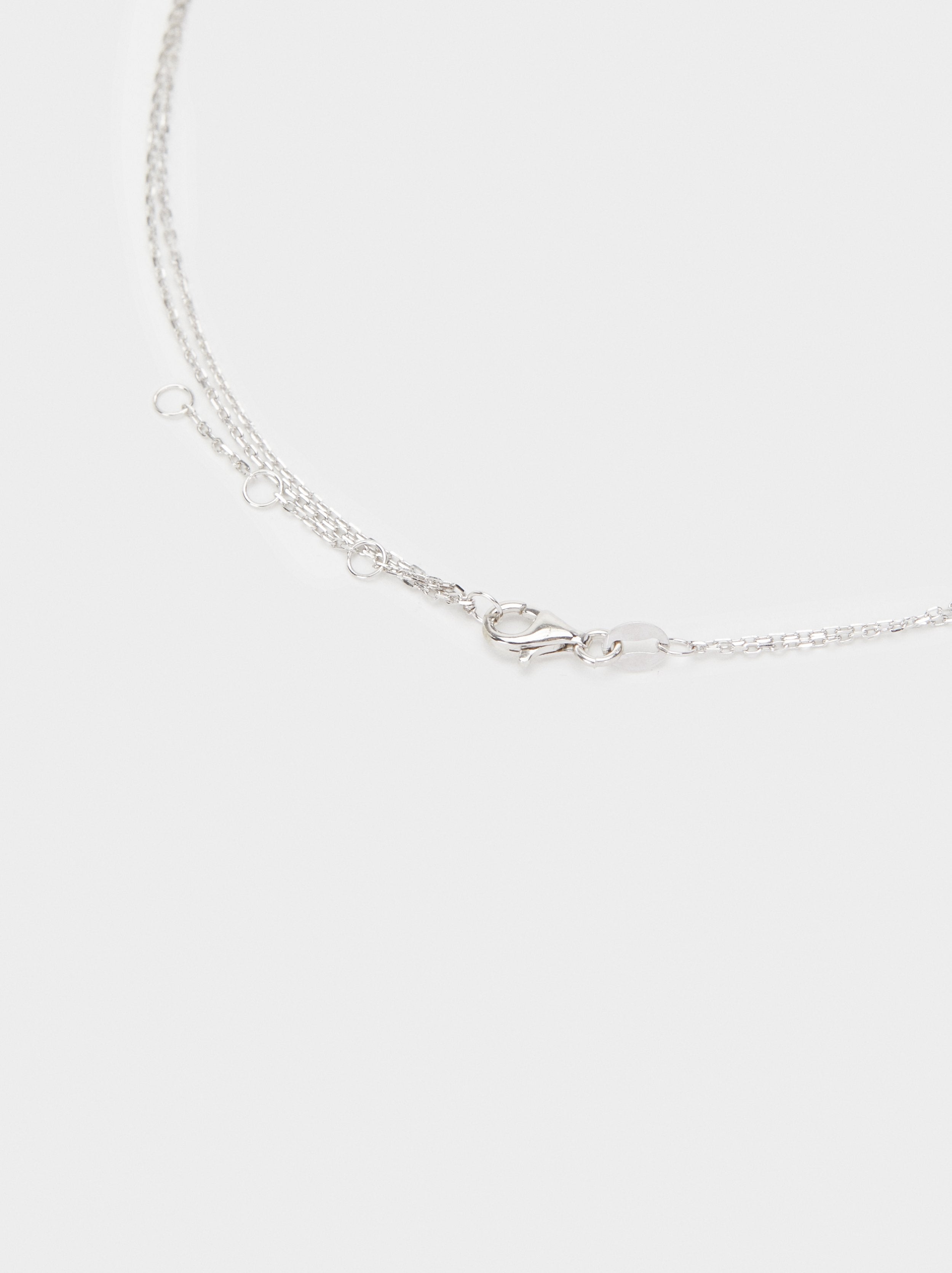 Collar Corto De Plata 925 Con Cuerno