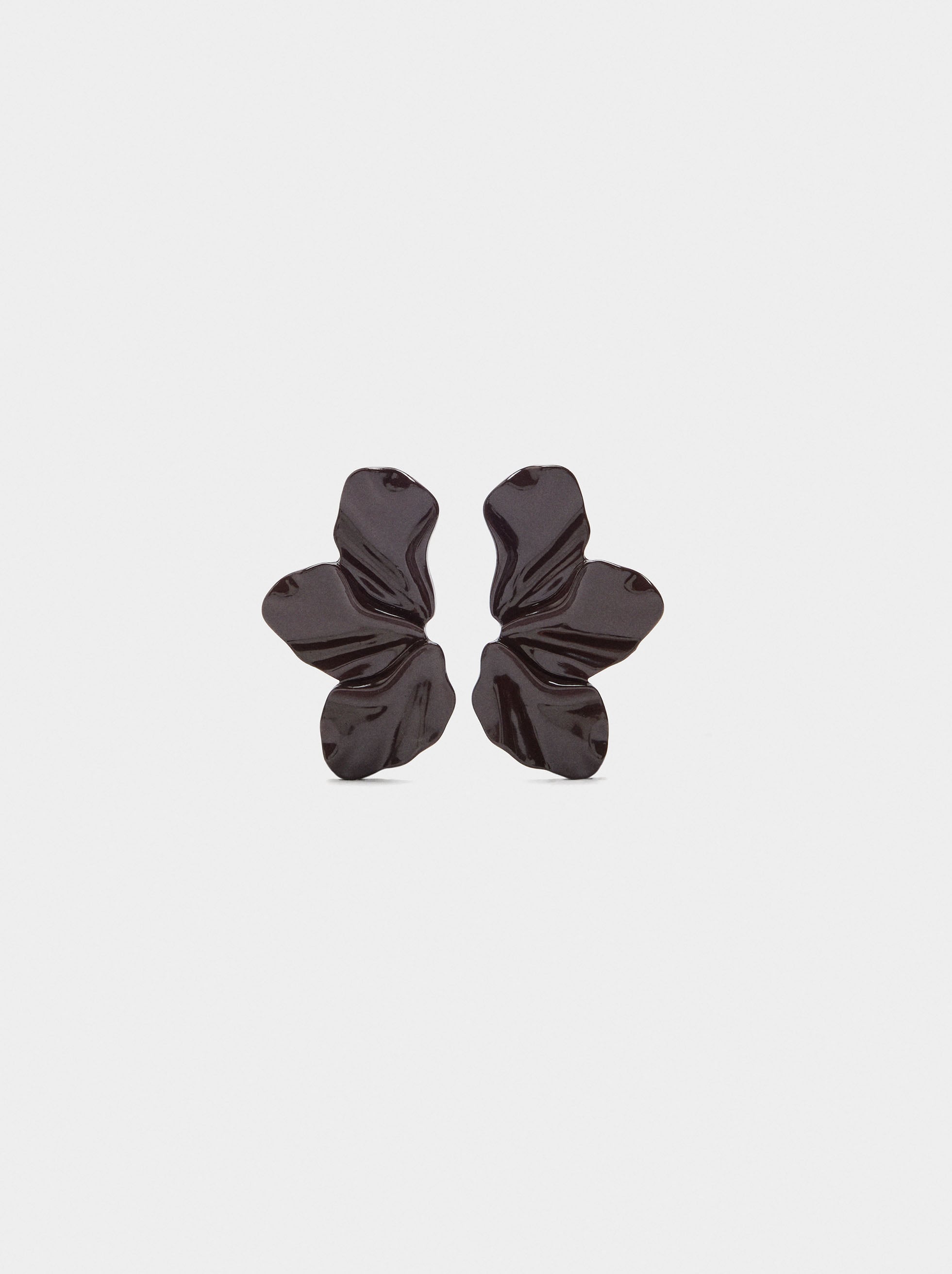 Pendientes Flor Esmaltados Con Perlas
