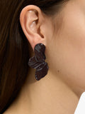Pendientes Flor Esmaltados Con Perlas