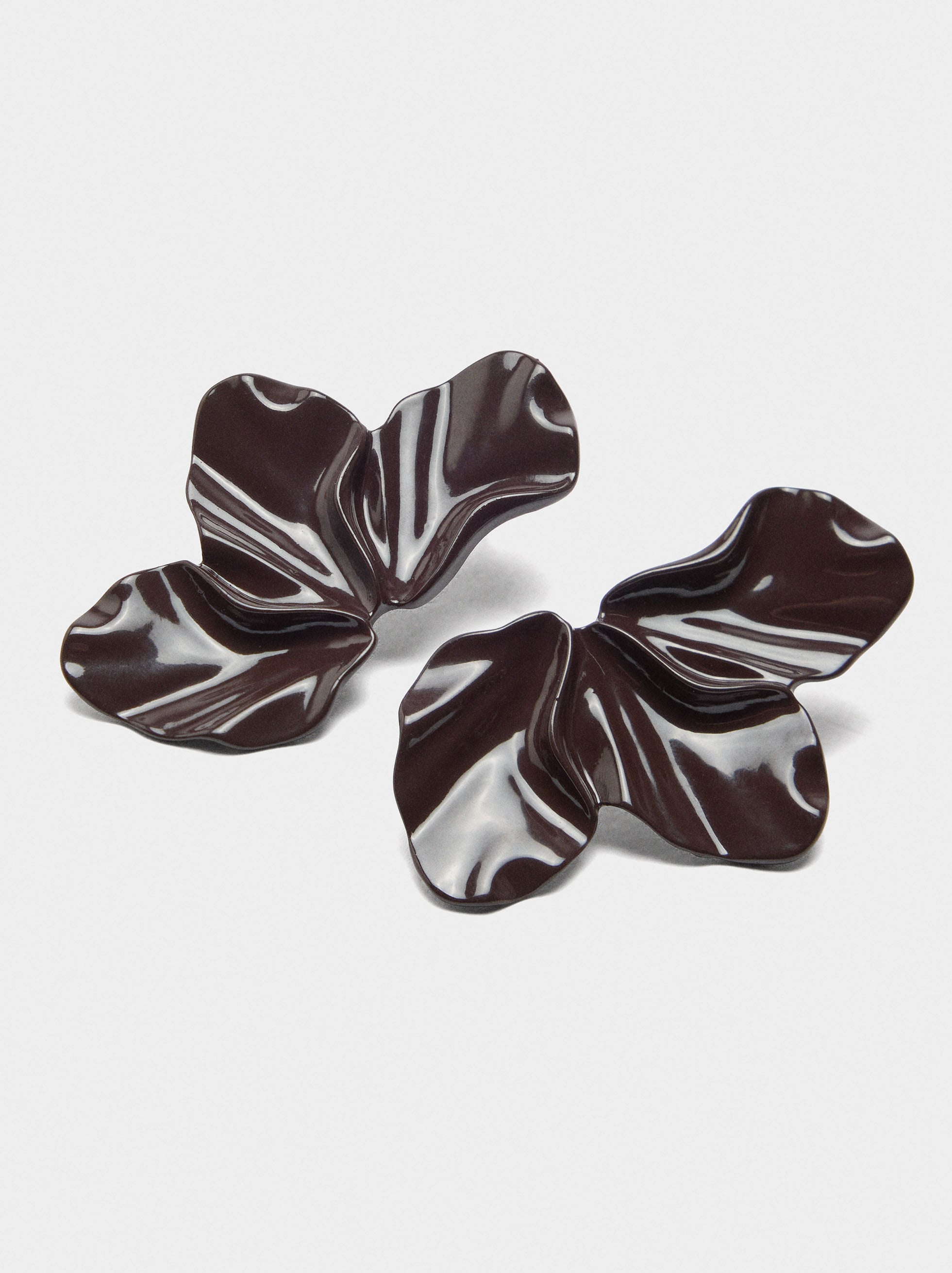 Pendientes Flor Esmaltados Con Perlas