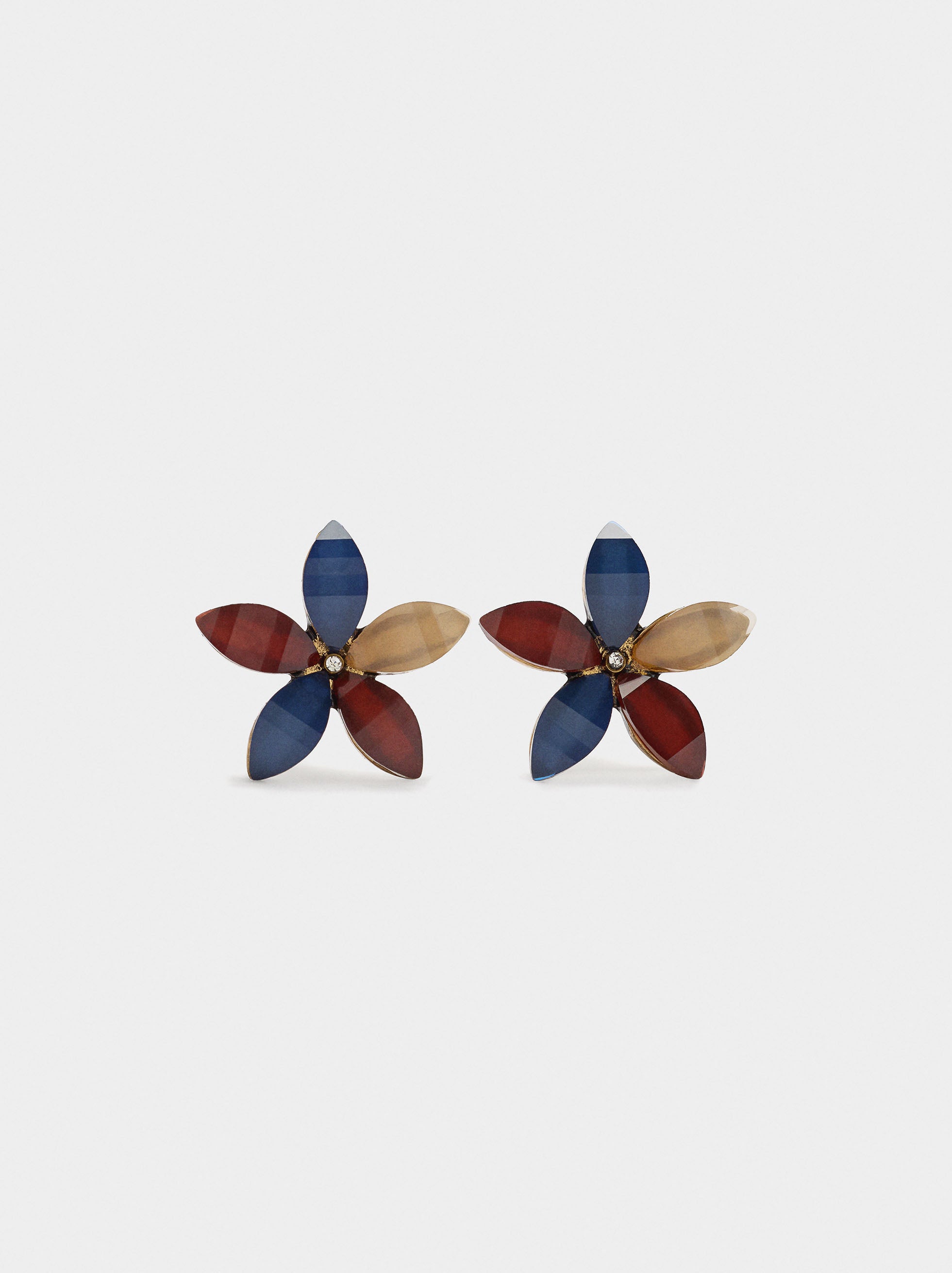 Pendientes Flor Con Resina