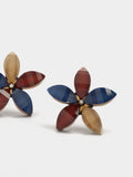 Pendientes Flor Con Resina