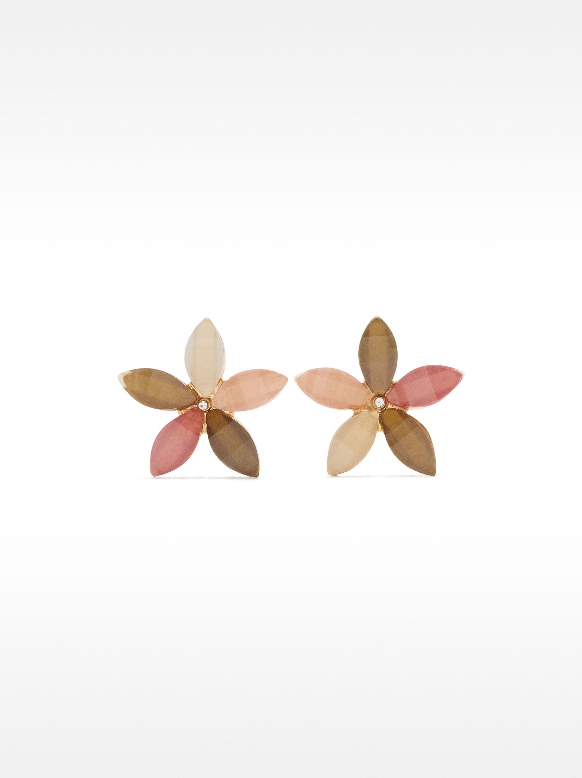Pendientes Flor Con Resina