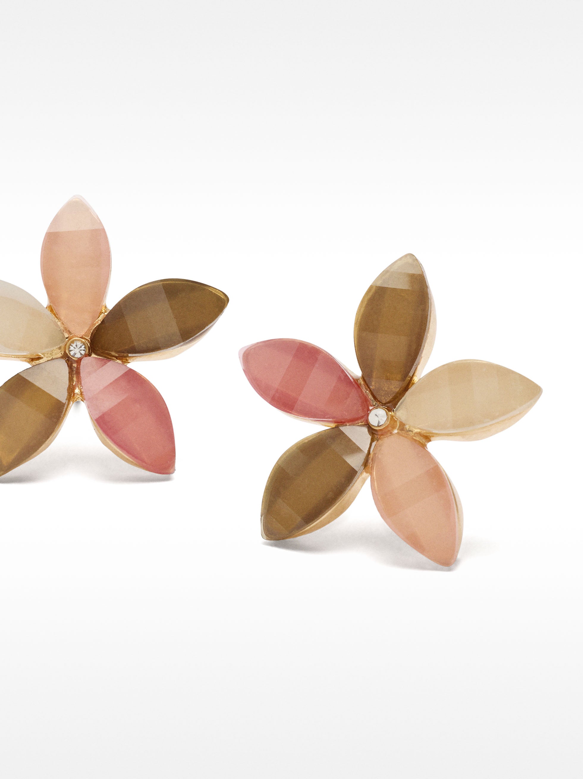 Pendientes Flor Con Resina