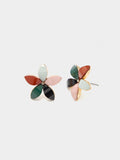 Pendientes Flor Con Resina