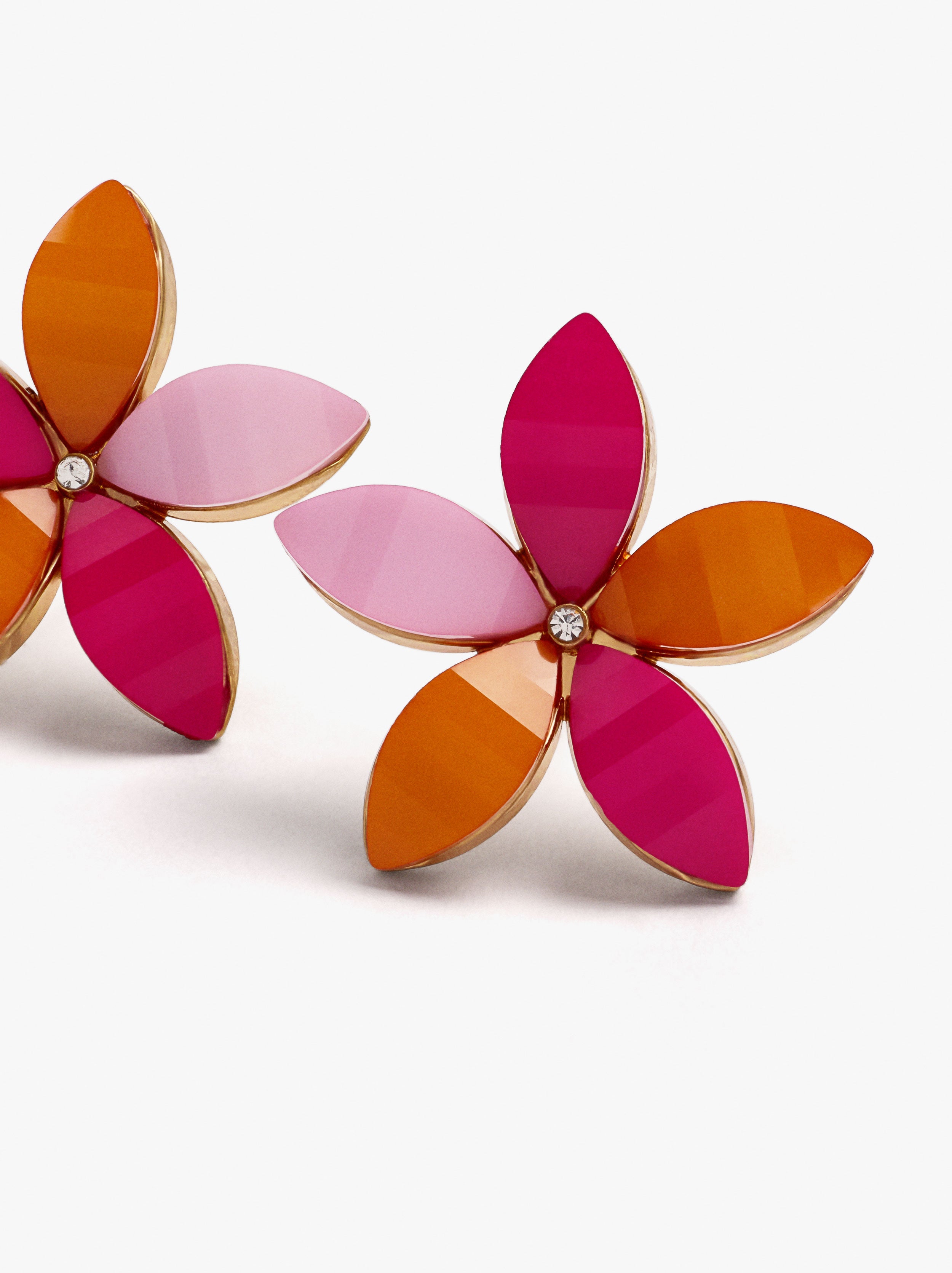 Pendientes Flor Con Resina