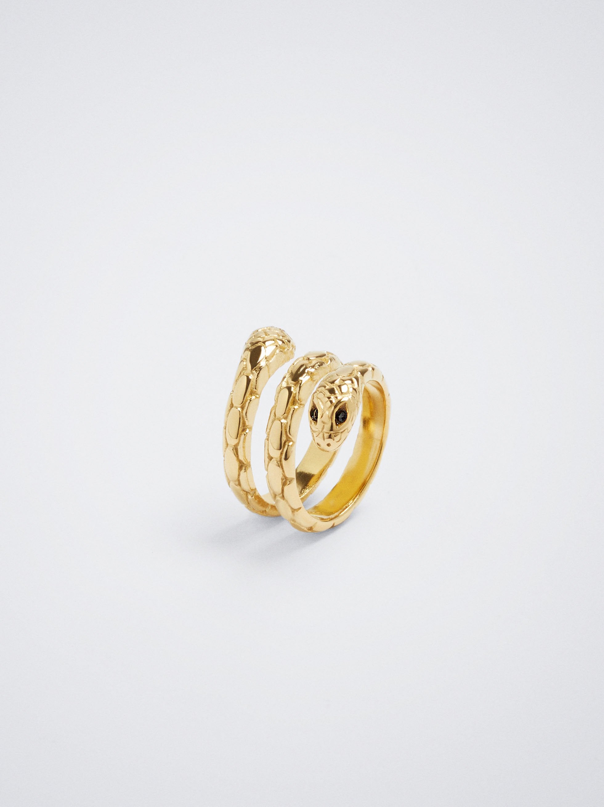 Anillo De Acero Inoxidable Con Serpiente Meñique