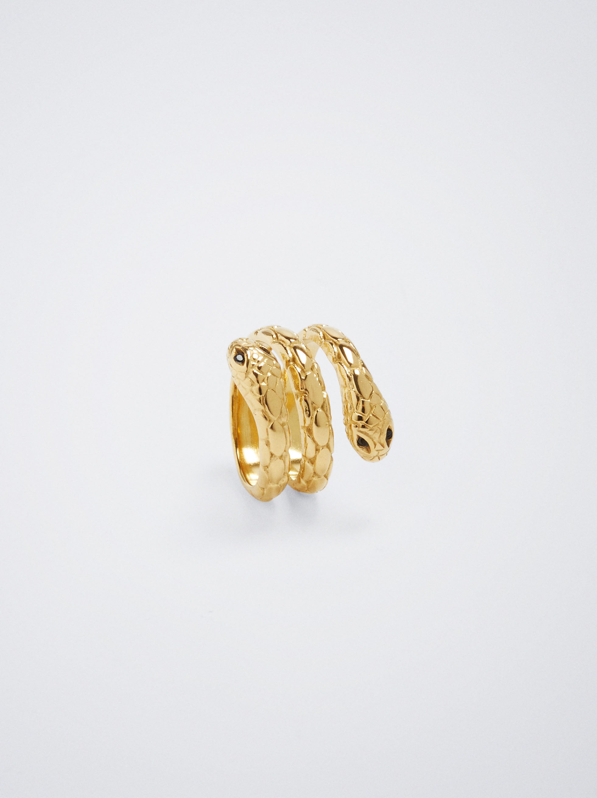 Anillo De Acero Inoxidable Con Serpiente Meñique