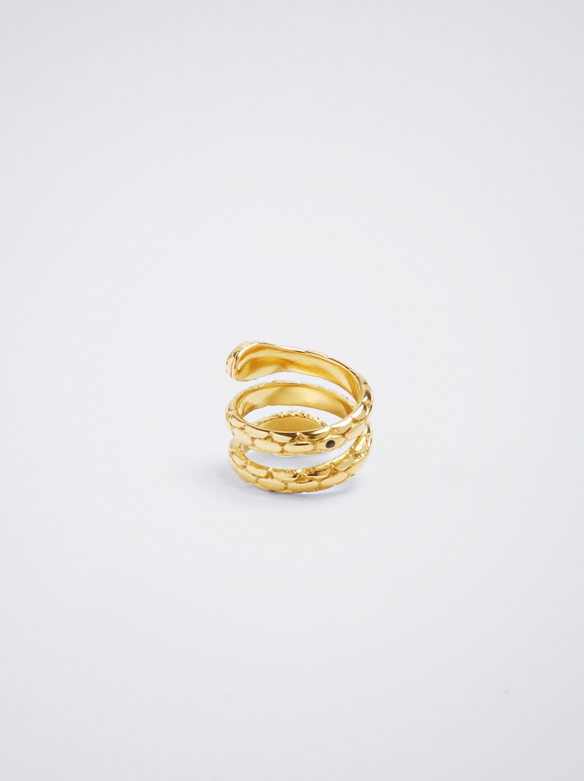 Anillo De Acero Inoxidable Con Serpiente Meñique
