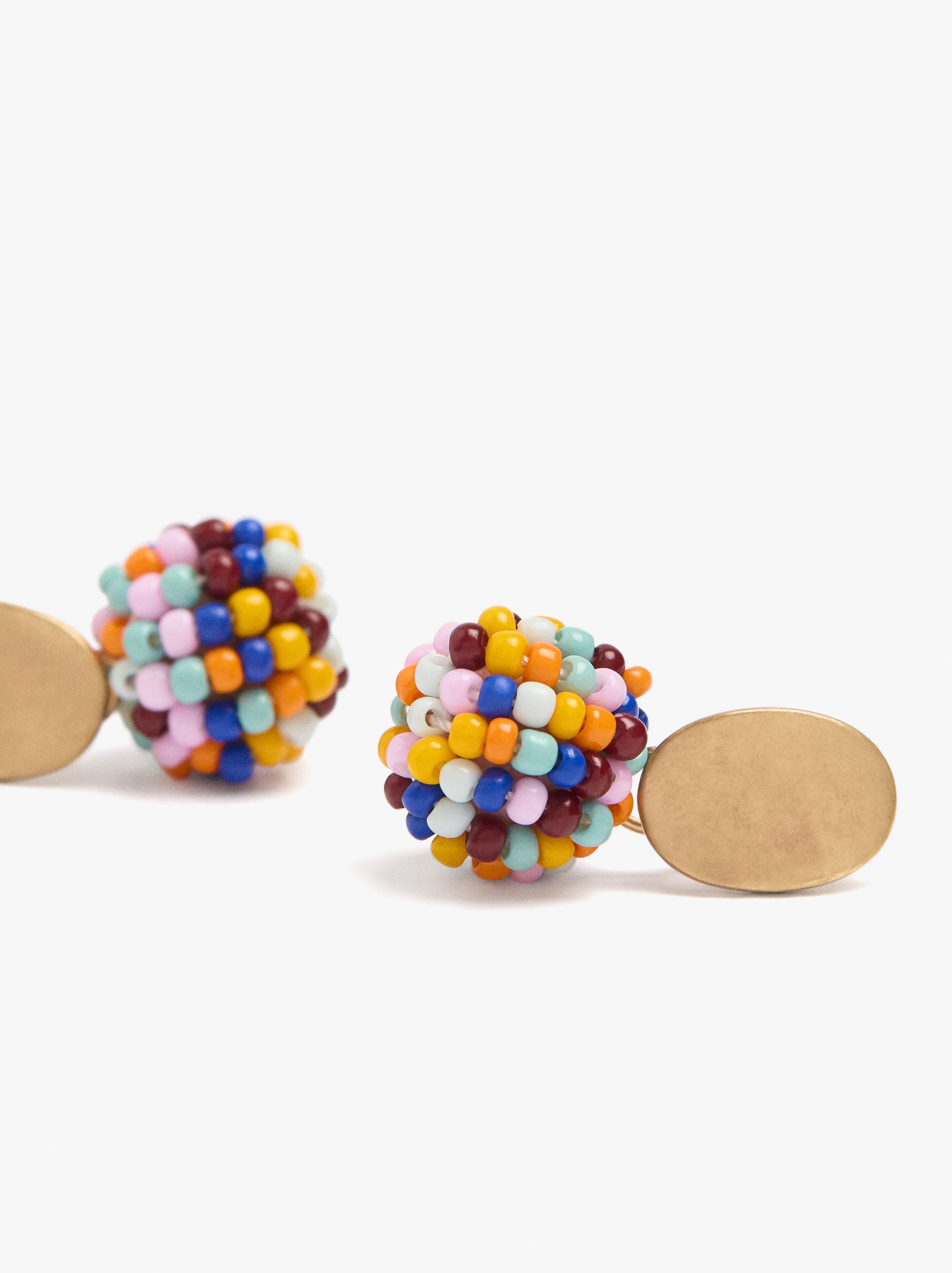 Pendientes Con Abalorios Multicolor