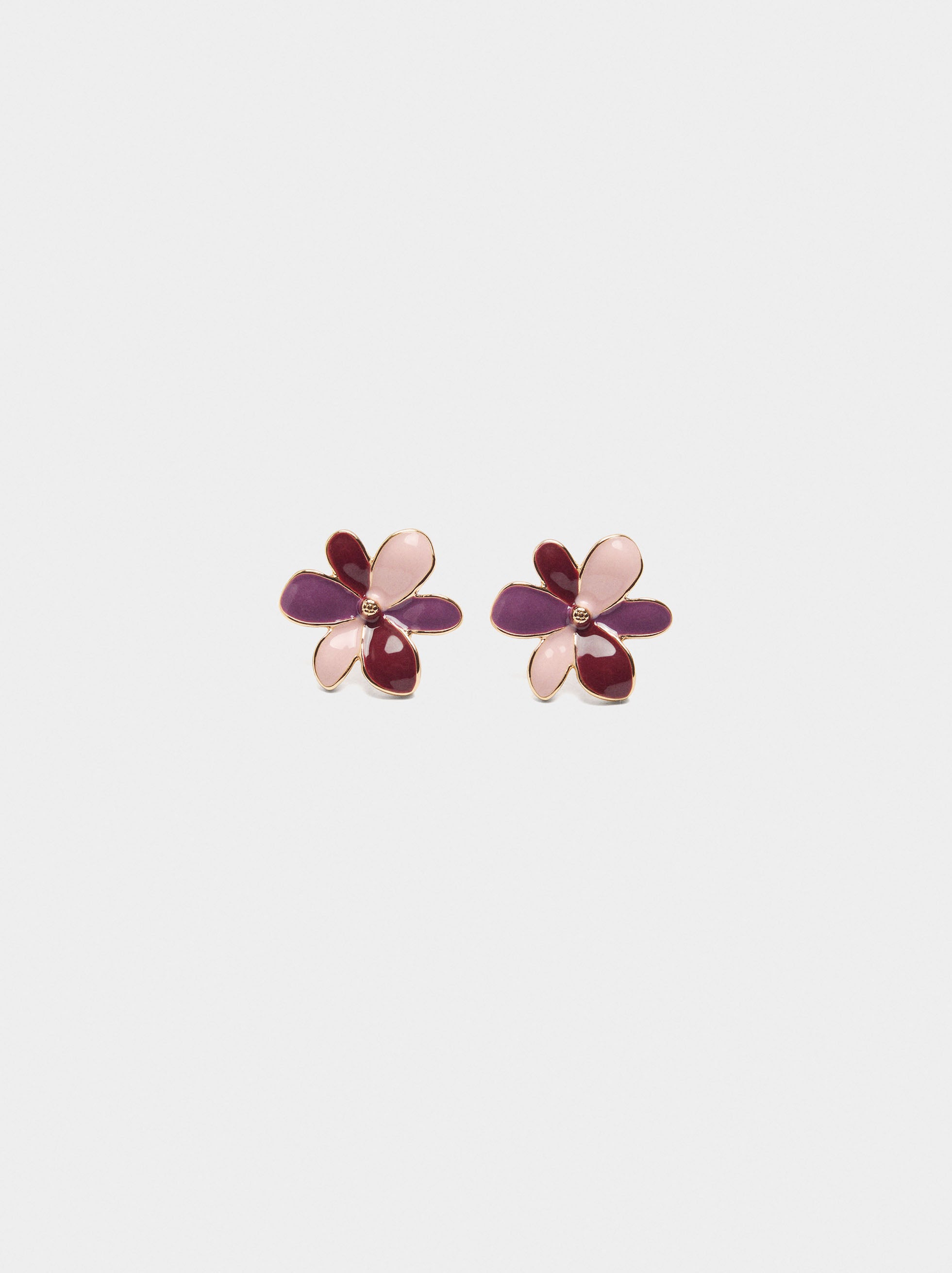 Pendientes De Flor Multicolor Esmaltados
