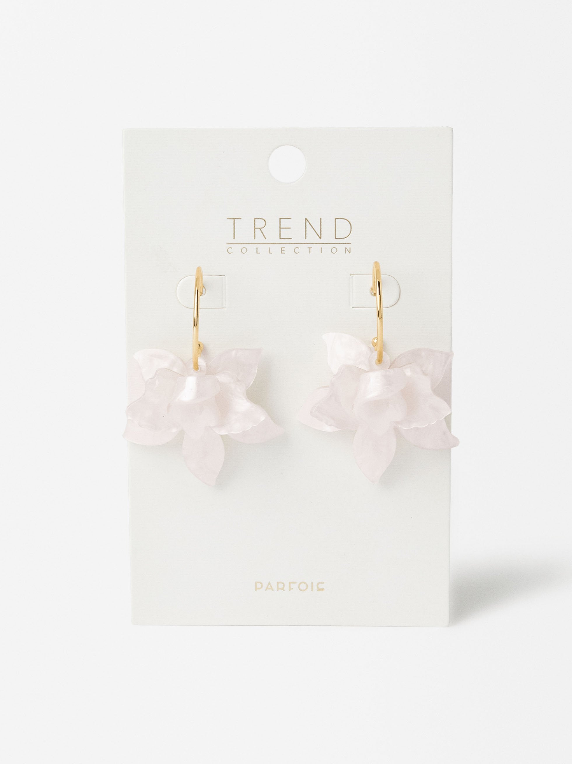 Pendientes De Aro Con Flor