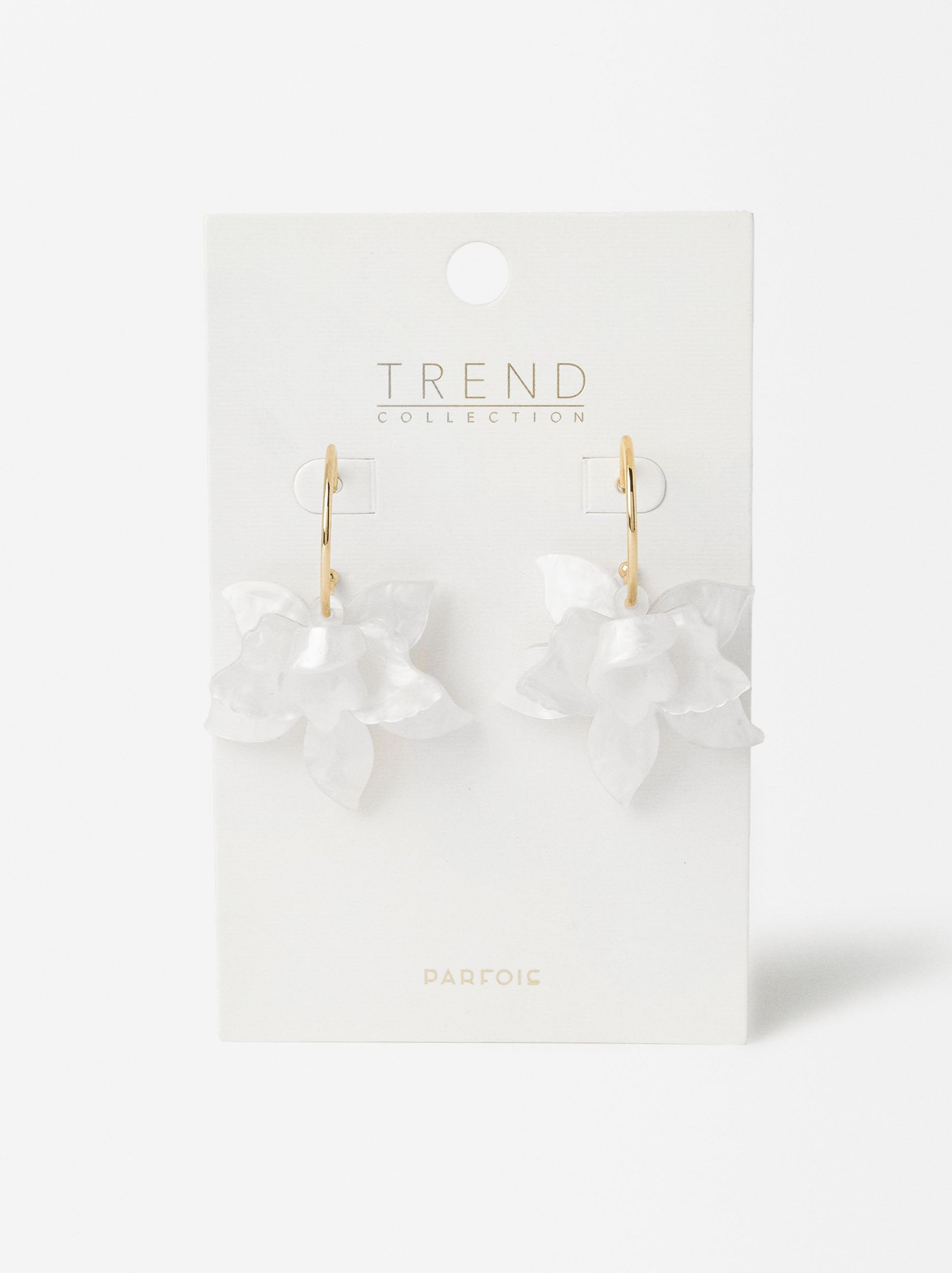 Pendientes De Aro Con Flor