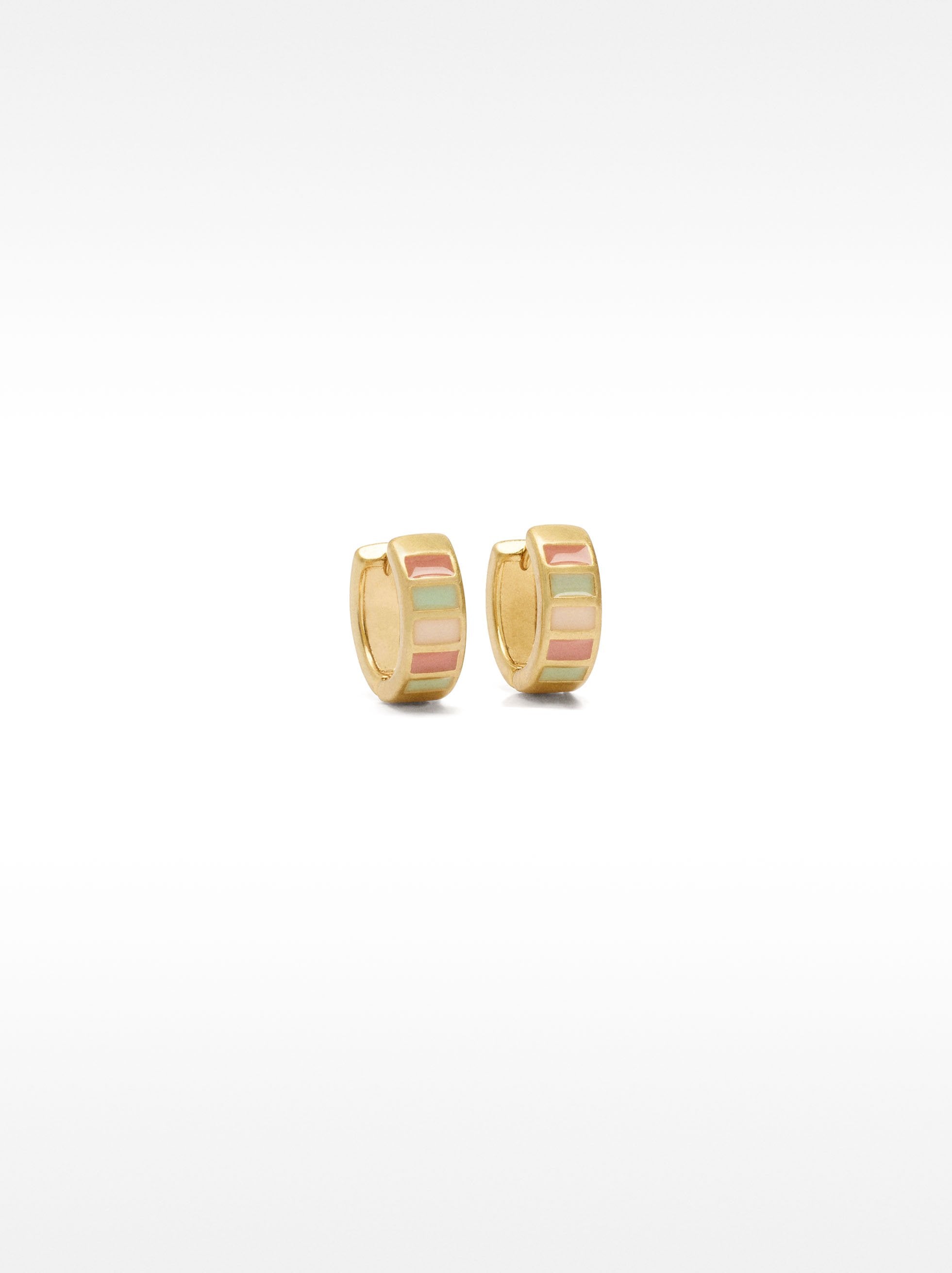 Aros De Esmalte Multicolor