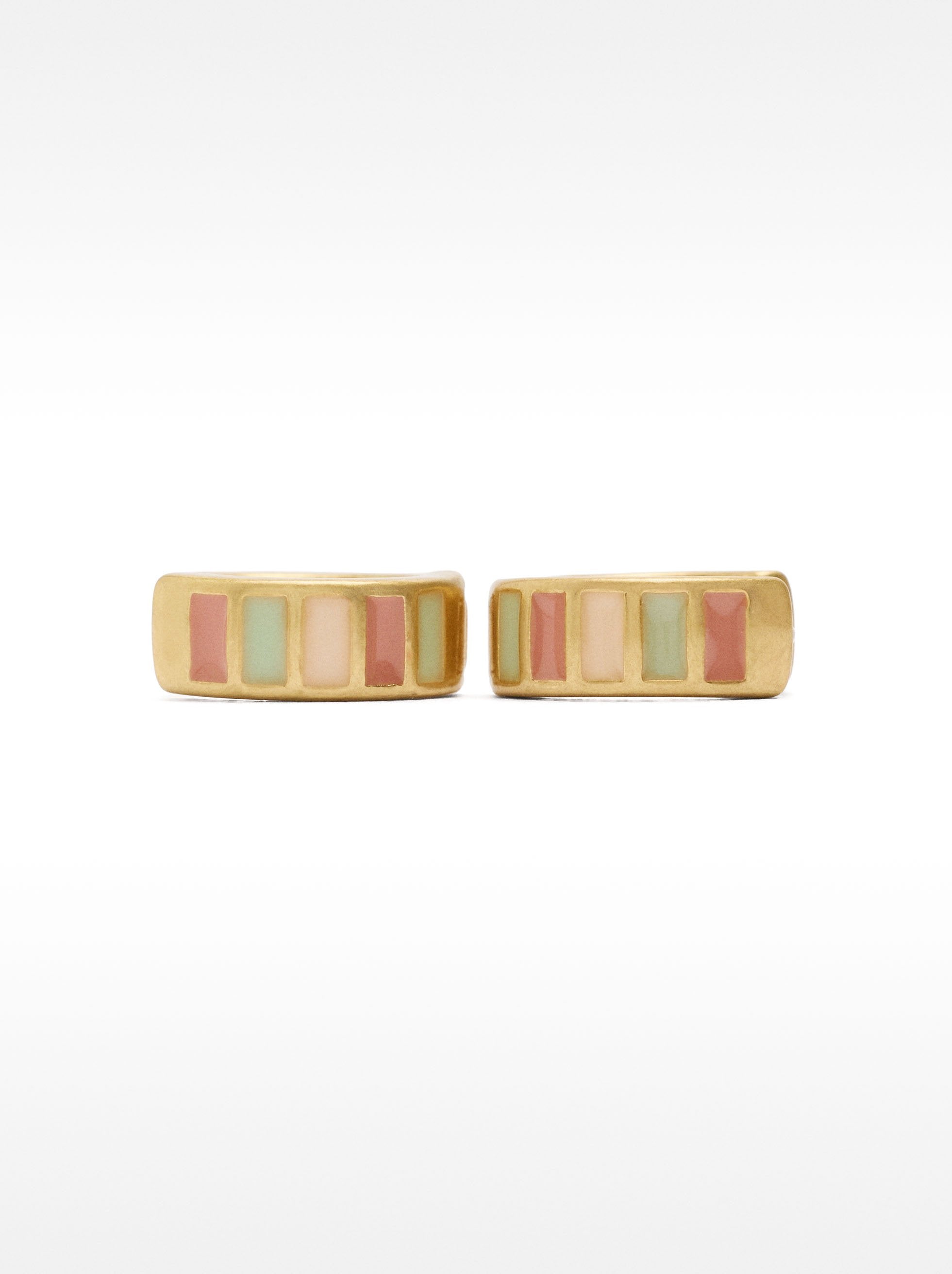 Aros De Esmalte Multicolor