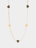 Collar Con Corazones Cristal - Plata De Ley 925
