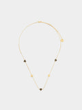 Collar Con Corazones Cristal - Plata De Ley 925
