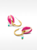 Aros Con Conchas Esmaltadas