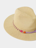 Sombrero Efecto Rafia Con Cinta