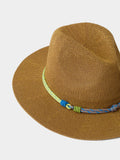 Sombrero Efecto Rafia Con Cinta