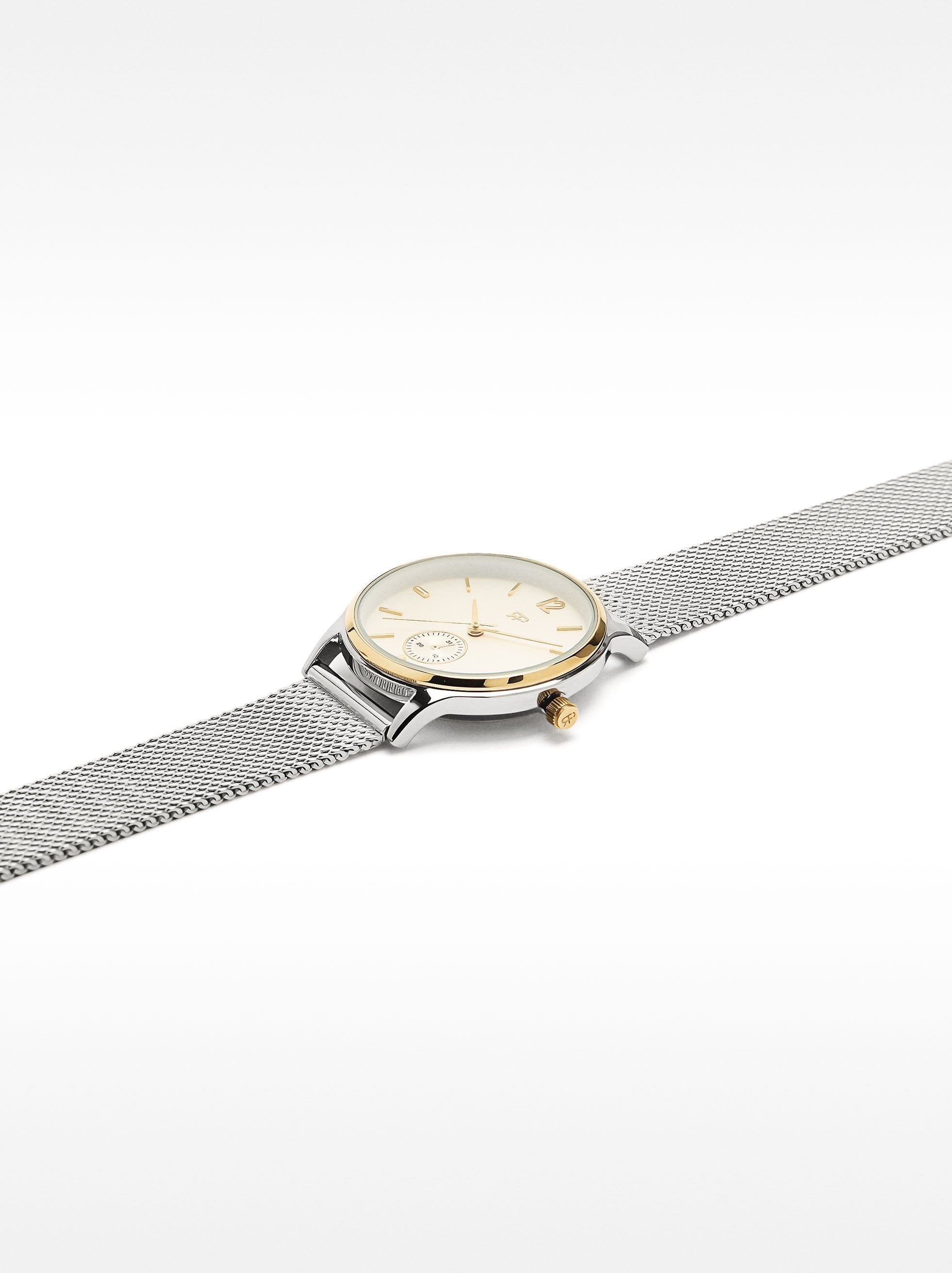 Reloj Pulsera De Malla Metálica De Acero