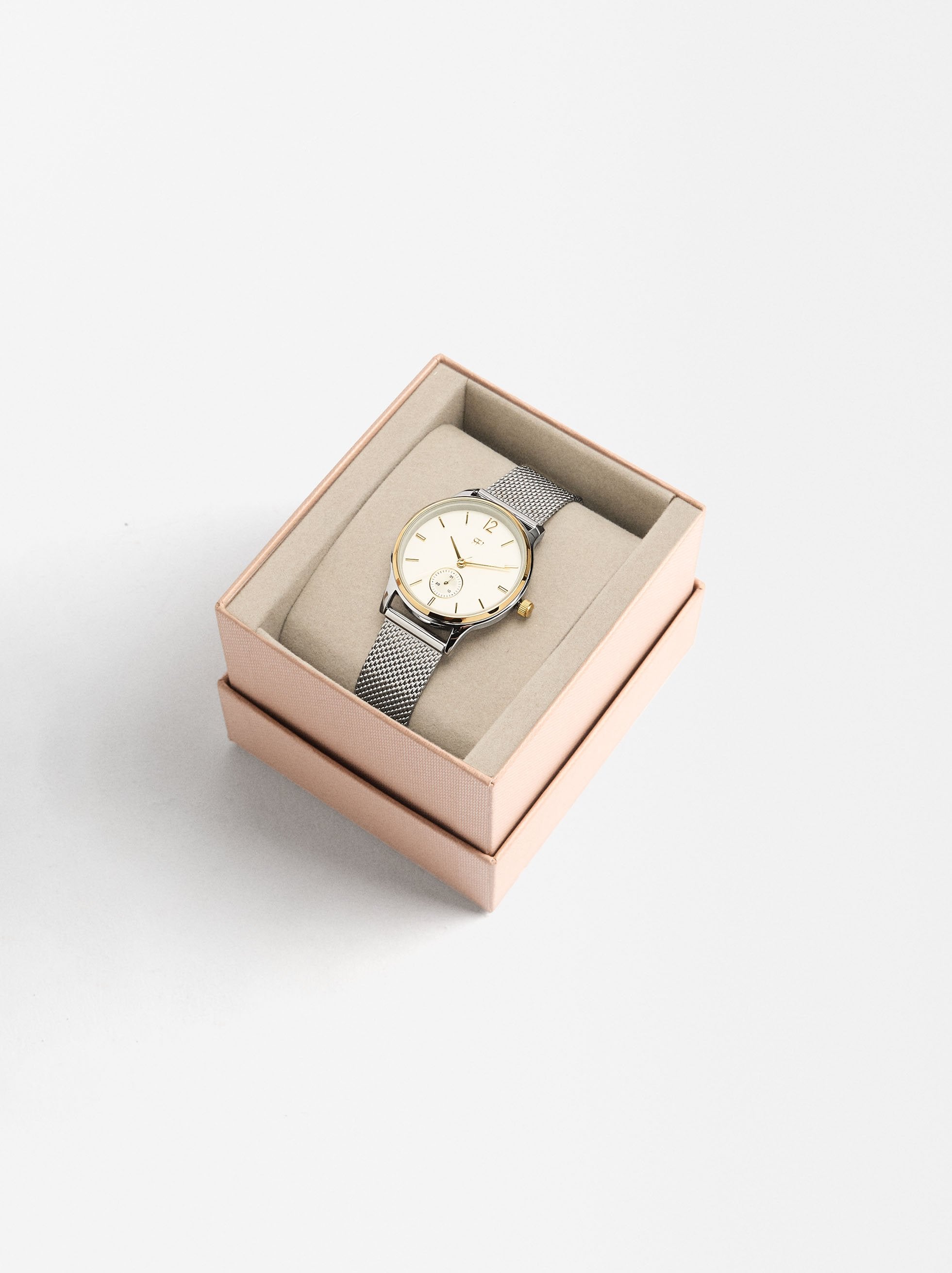 Reloj Pulsera De Malla Metálica De Acero