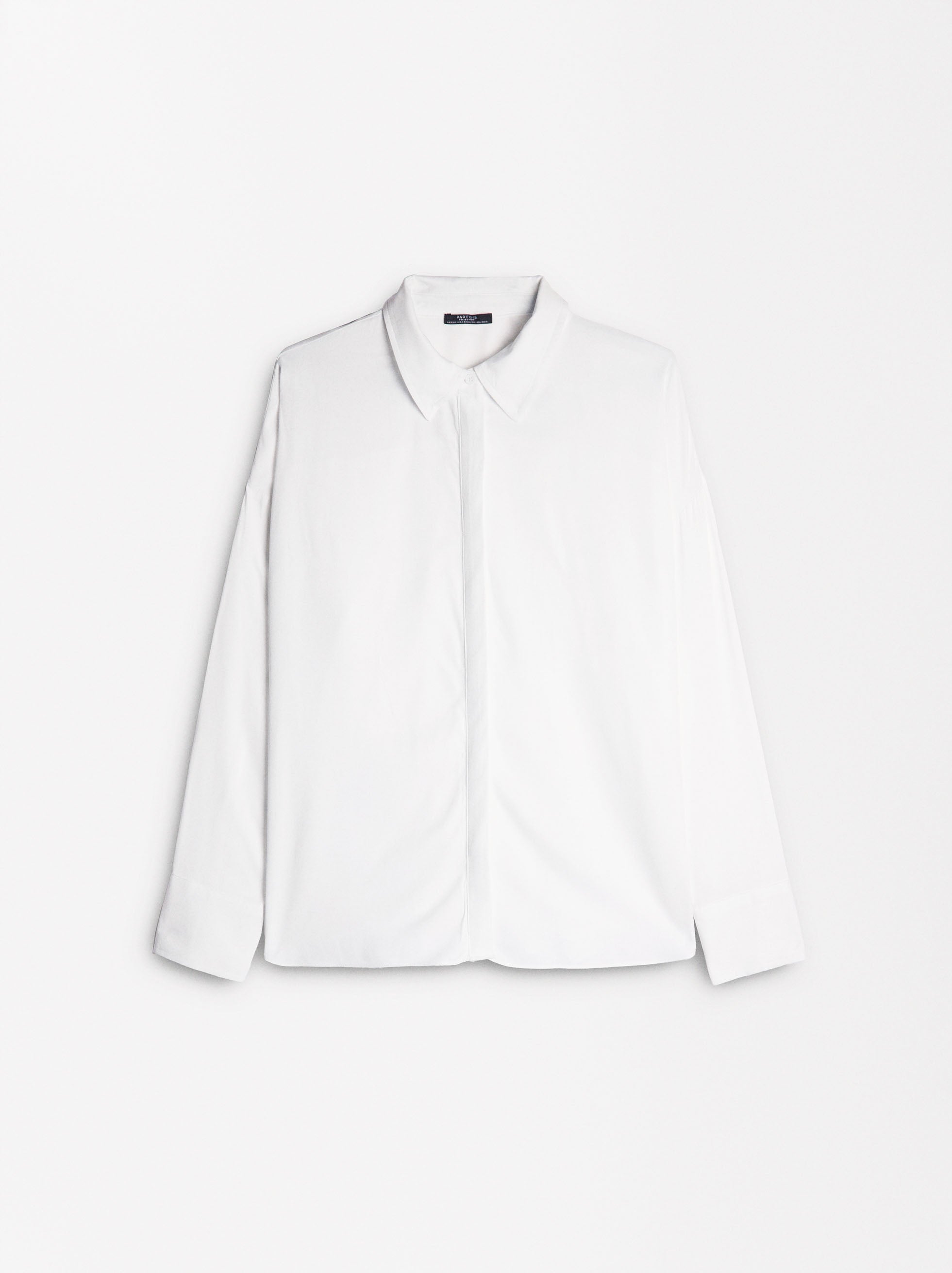 Camisa De Manga Larga Con Dobladillo
