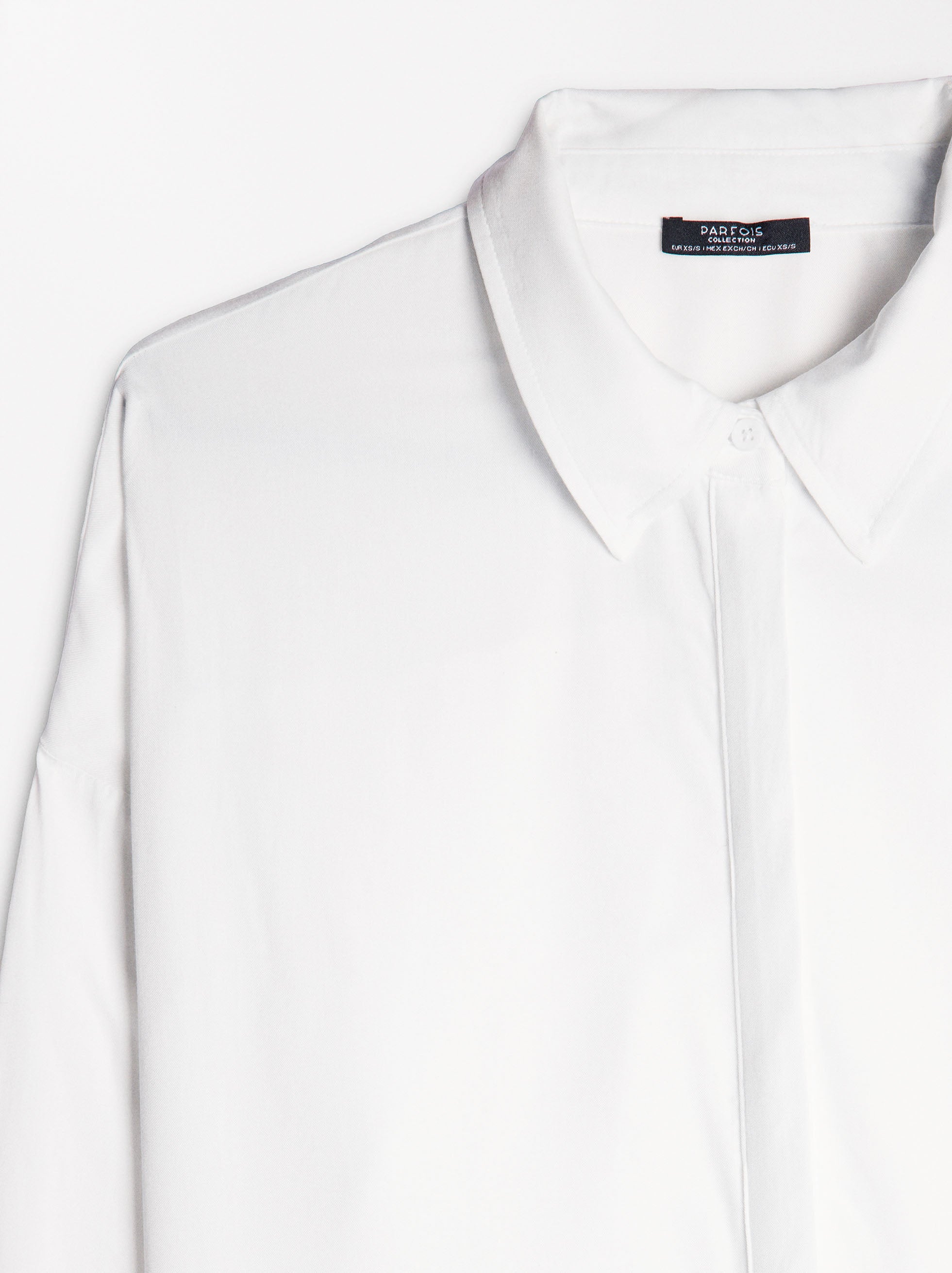 Camisa De Manga Larga Con Dobladillo