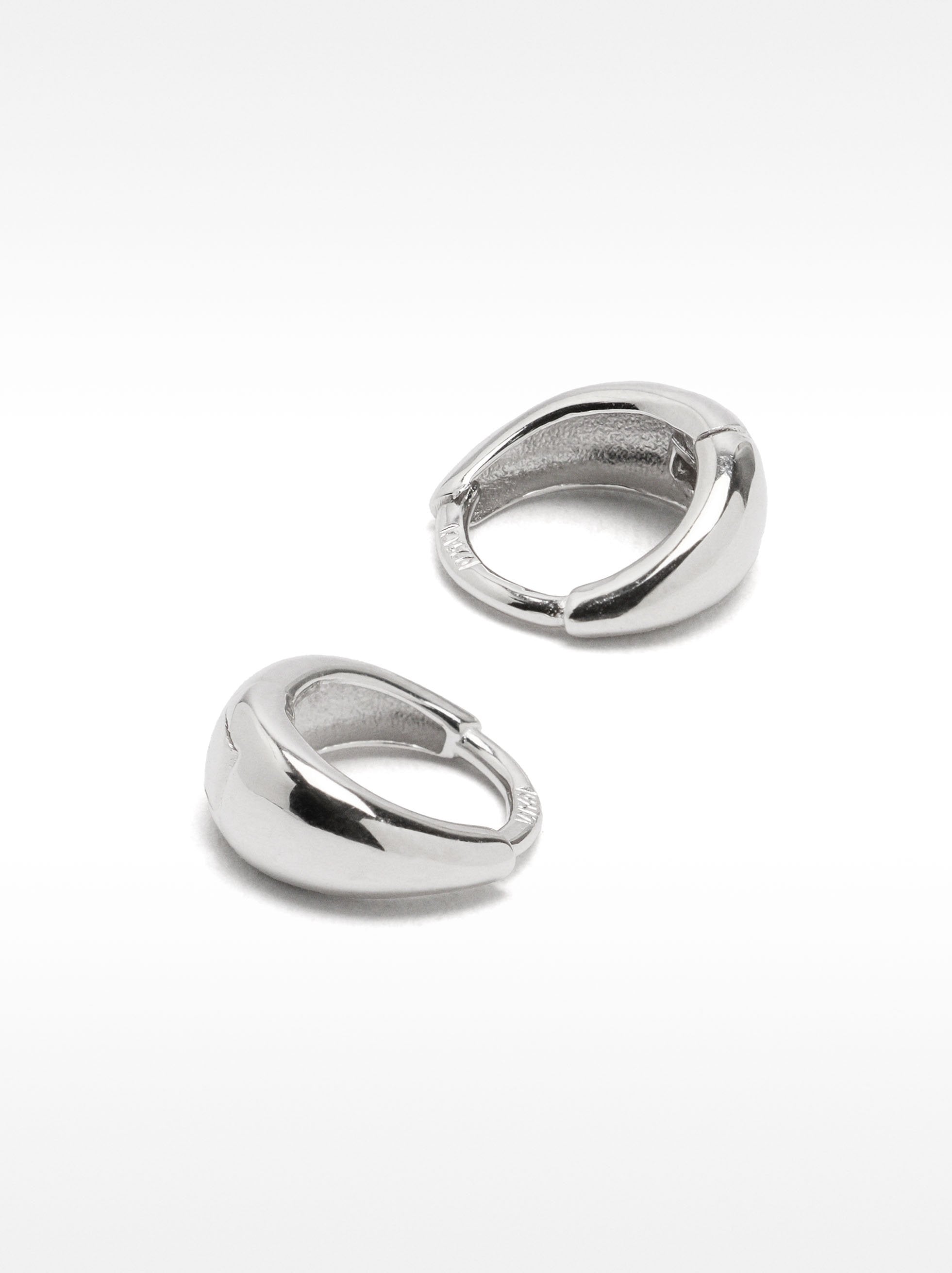 Argolas Cortas - Plata De Ley 925