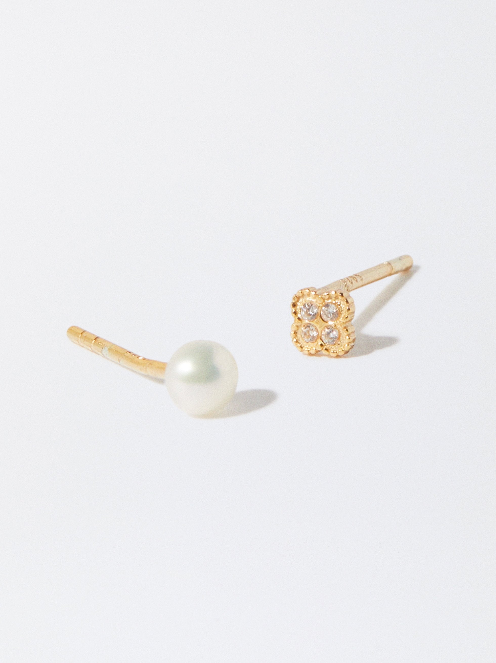 Pendientes De Platas 925 Con Perla De Agua Dulce