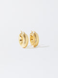Pendientes De Aro De Acero Inoxidable Dorados