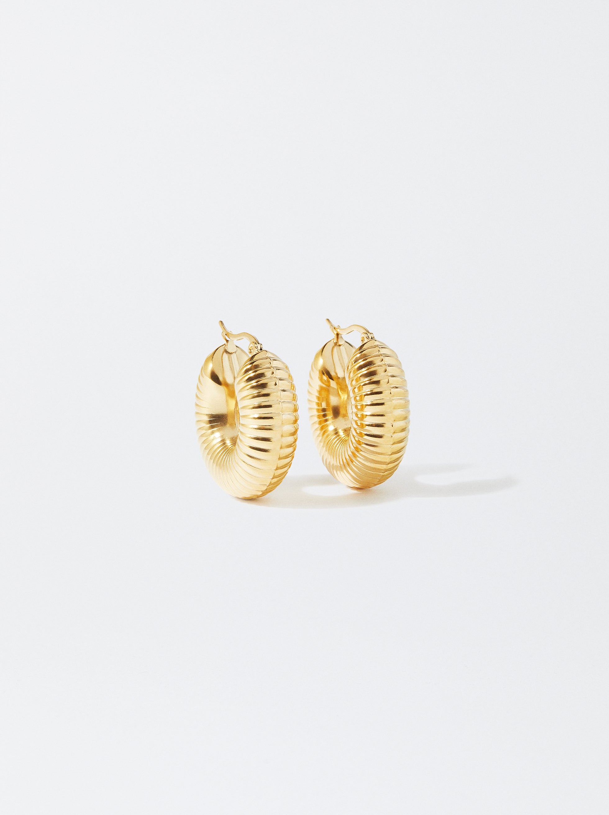 Pendientes De Aro De Acero Inoxidable Dorados