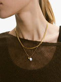 Collar De Acero Inoxidable Dorado