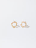 Pendientes Dorados Con Circonitas
