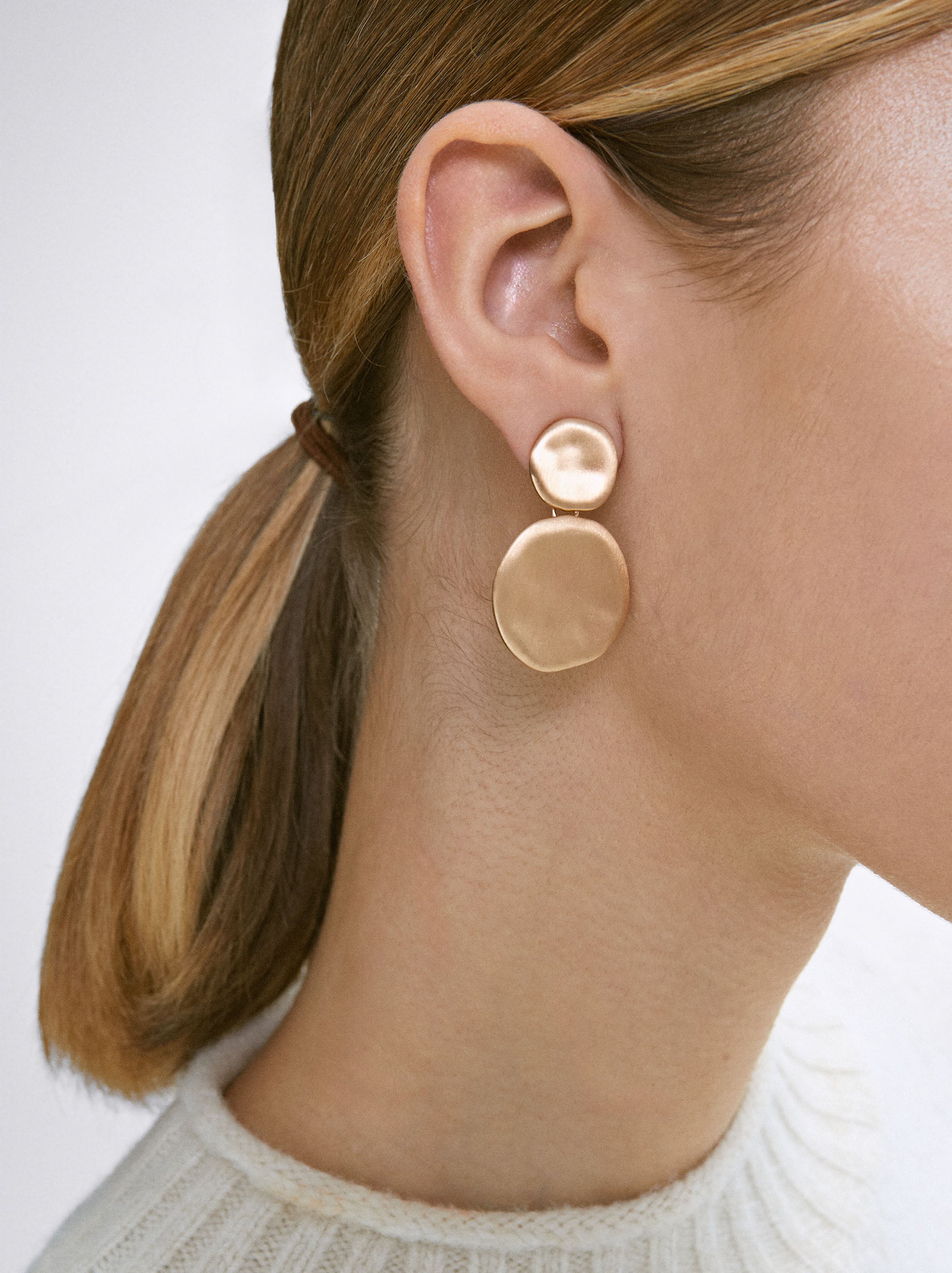 Pendientes Con Efecto Mate