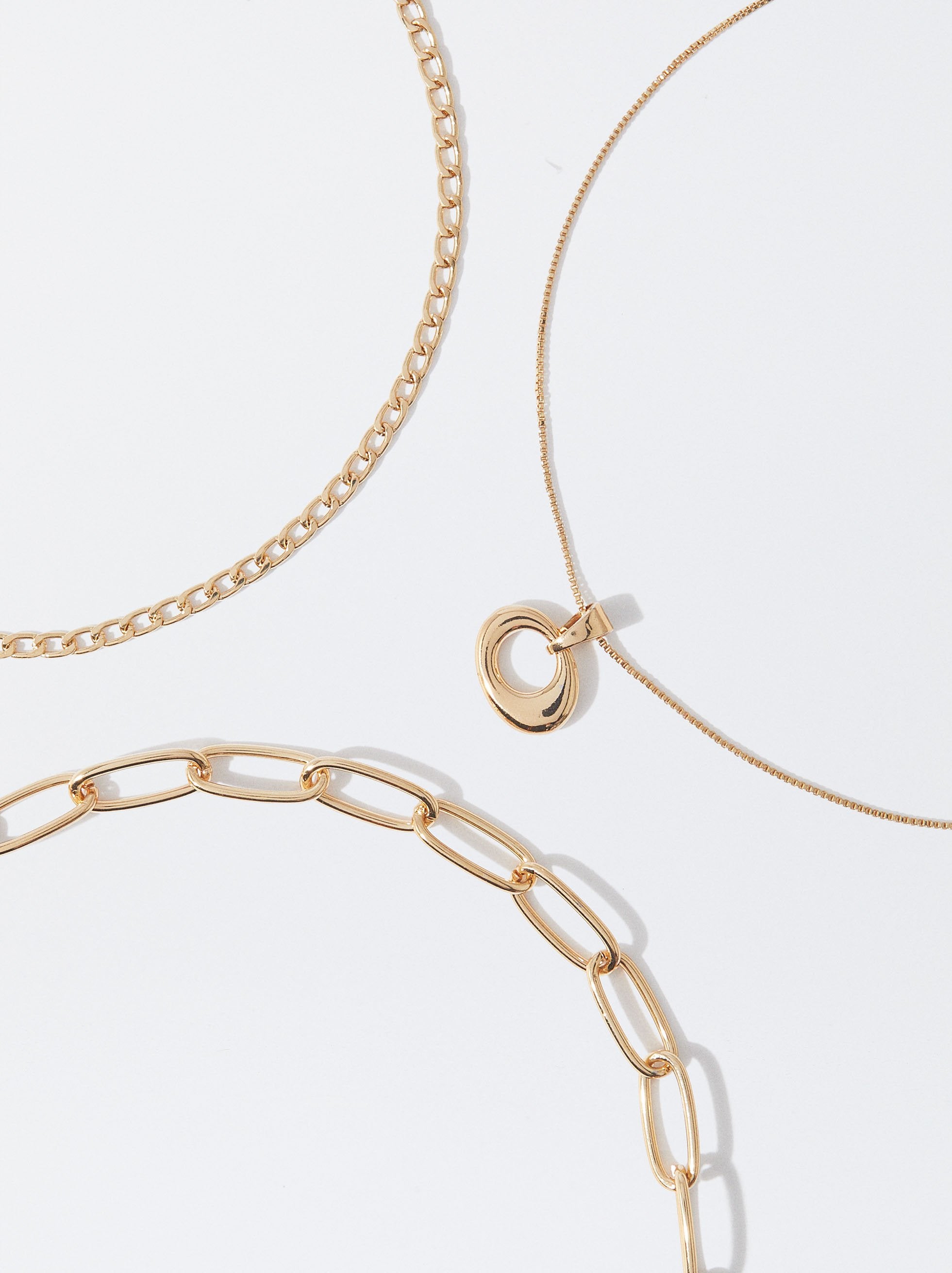 Conjunto De Collares Dorados