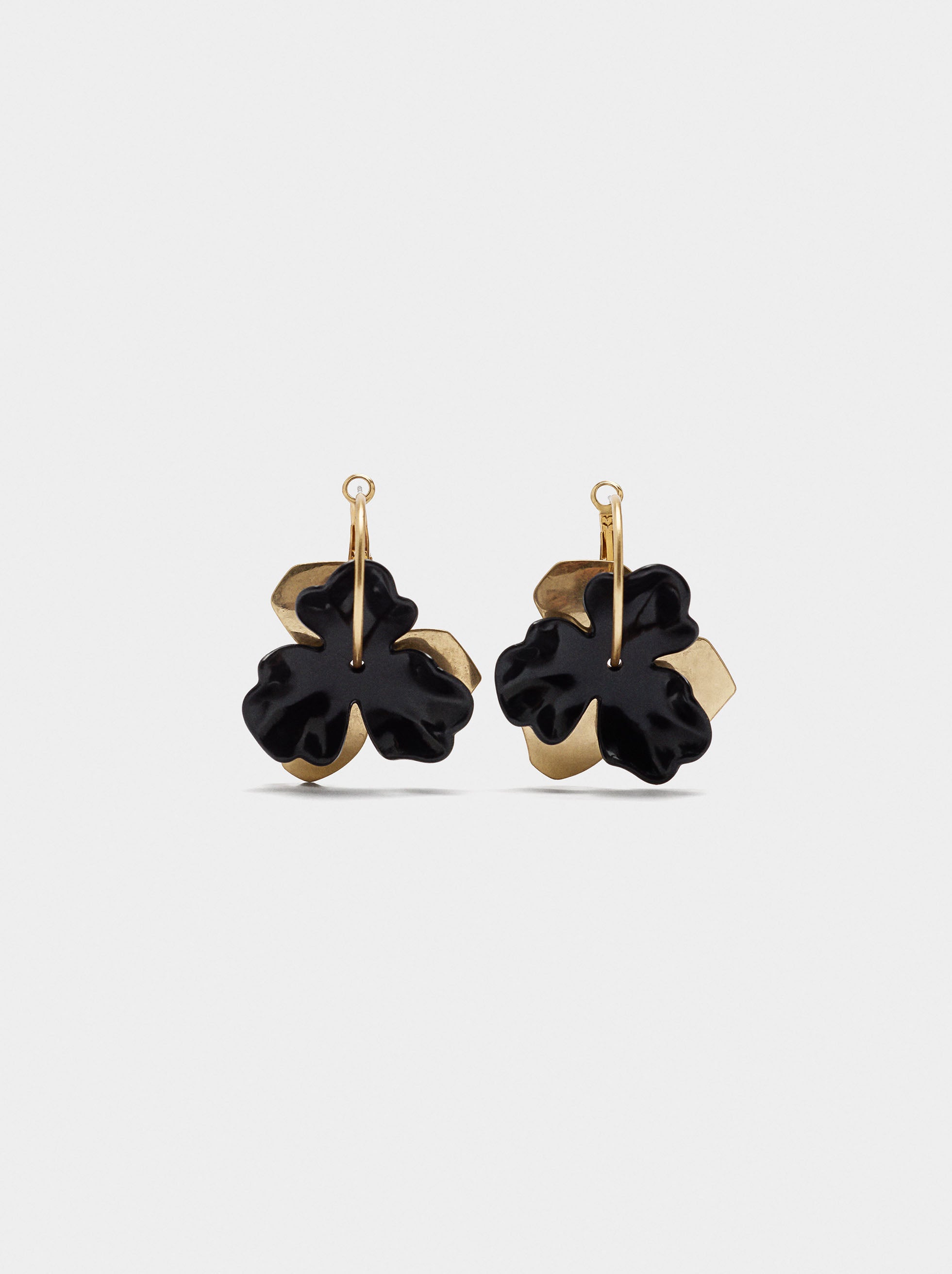 Aros Con Flor De Resina