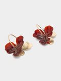 Aros Con Flor De Resina