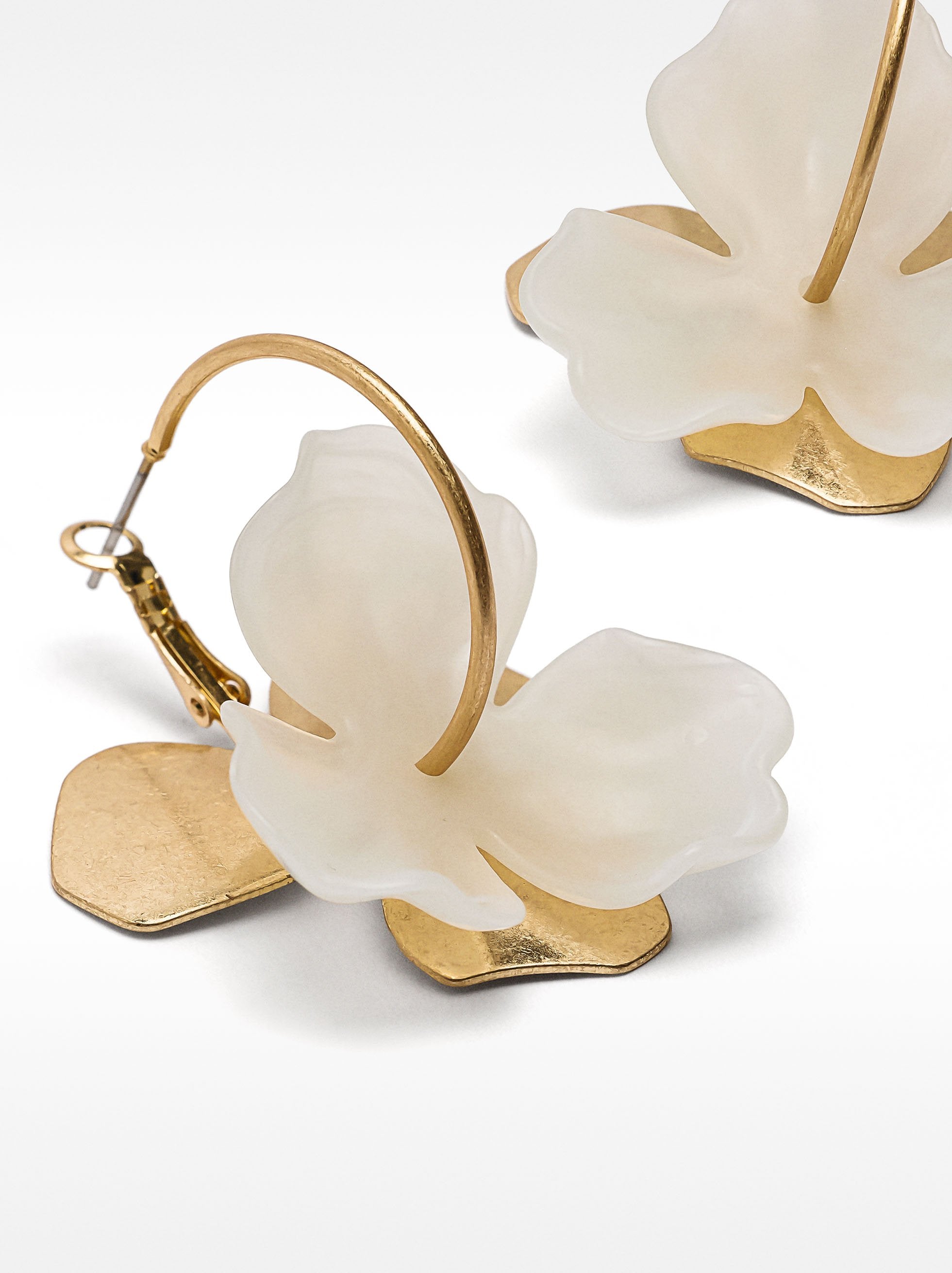 Aros Con Flor De Resina