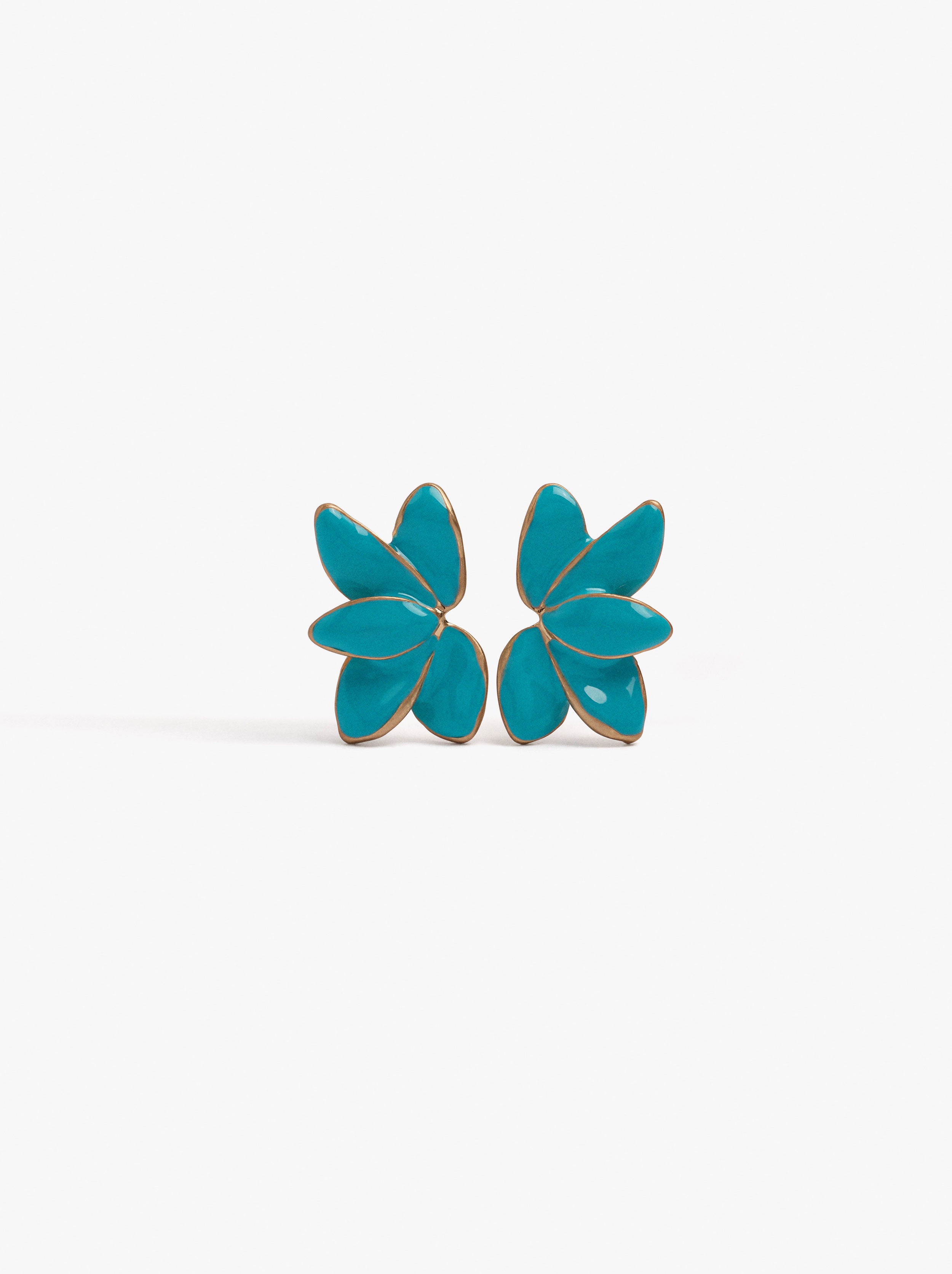 Pendientes Con Media Flor