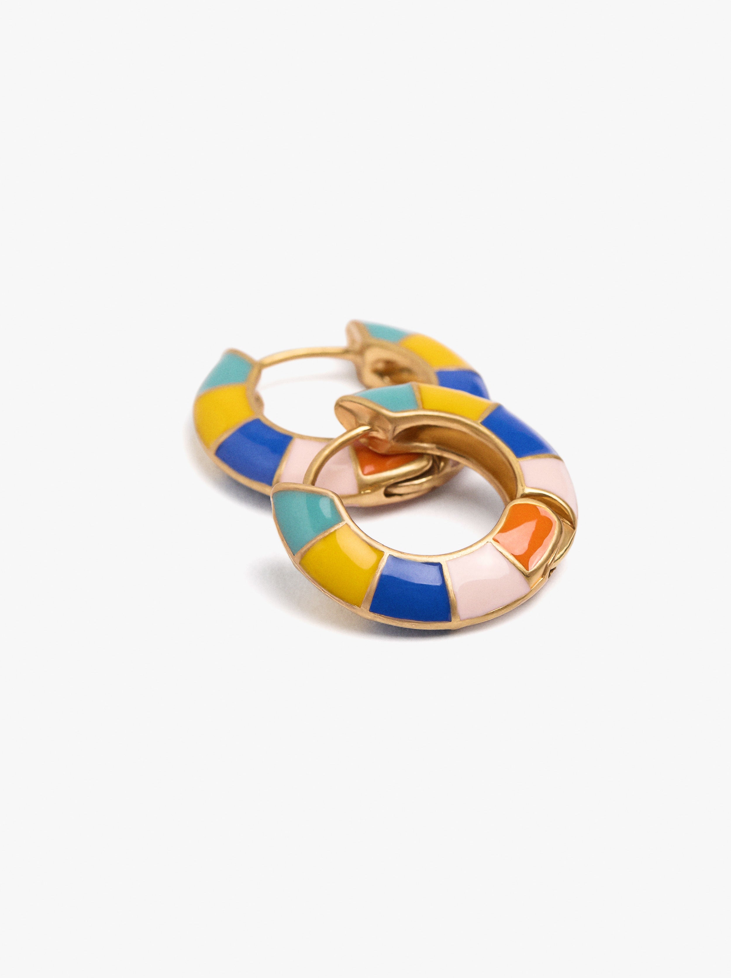 Aros Esmaltados Segmentos Multicolor