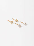 Set De Pendientes Perlas Cristal - Plata De Ley 925