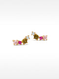 Pendientes Con Cristales - Plata De Ley 925
